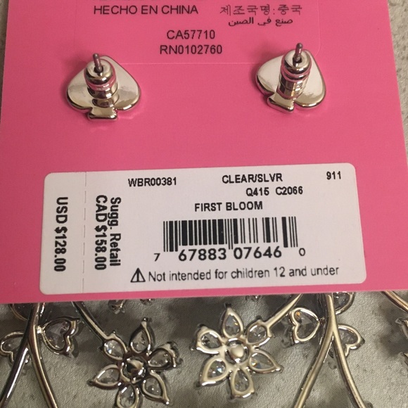 NWT Kate Spade First Bloom Statement Earrings - Picture 6 of 9